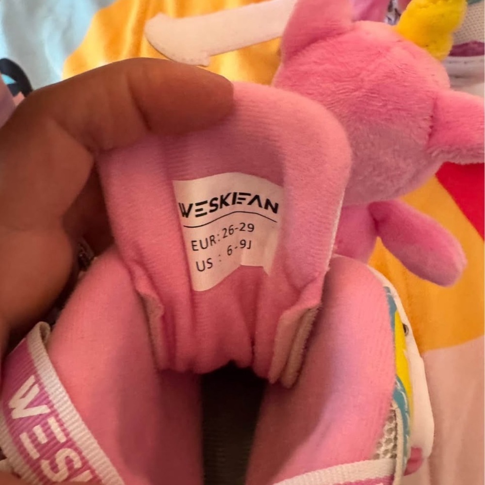 Pink and White Roller Skates with Plush Toys - Picture 2 of 3